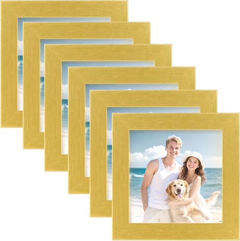 إطارات صور مربعة مقاس 8 × 8 من TOFOREVO مجموعة من 6 إطارات صور من الخشب الريفي للتركيب على الحائط أو عرض الطاولة in Kuwait