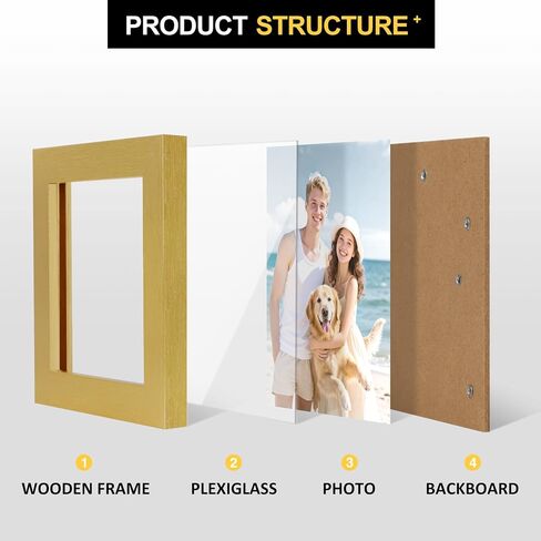 إطارات صور مربعة مقاس 8 × 8 من TOFOREVO مجموعة من 6 إطارات صور من الخشب الريفي للتركيب على الحائط أو عرض الطاولة in Kuwait