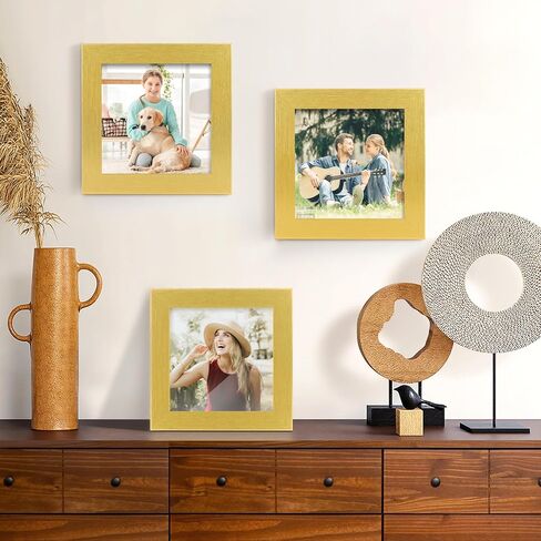 إطارات صور مربعة مقاس 8 × 8 من TOFOREVO مجموعة من 6 إطارات صور من الخشب الريفي للتركيب على الحائط أو عرض الطاولة in Kuwait