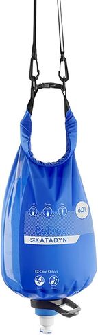 Katadyn BeFree Gravity Water Filter 3L for Camping, Backpacking & Hiking | Easy to Use, BPA-Free, 0.1 Micron Hollow-Fiber Filter Membrane Removes Bacteria, Protozoa, & Sediment up to 1,000L at 2 L/min in Saudi Arabia