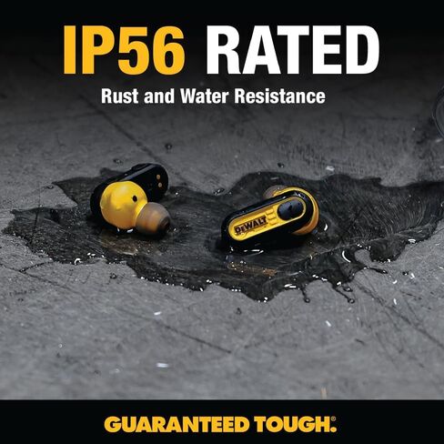 DEWALT True Wireless Bluetooth Earbuds — TWS Bluetooth Headphones — Wireless Earbuds with Type C Charging Case — Waterproof Wireless Earphones — Jobsite Pro-X1 Premium Sound for Outdoor Work in Saudi Arabia