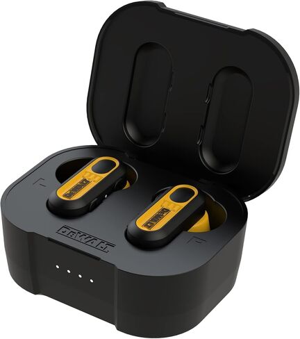DEWALT True Wireless Bluetooth Earbuds — TWS Bluetooth Headphones — Wireless Earbuds with Type C Charging Case — Waterproof Wireless Earphones — Jobsite Pro-X1 Premium Sound for Outdoor Work in Saudi Arabia
