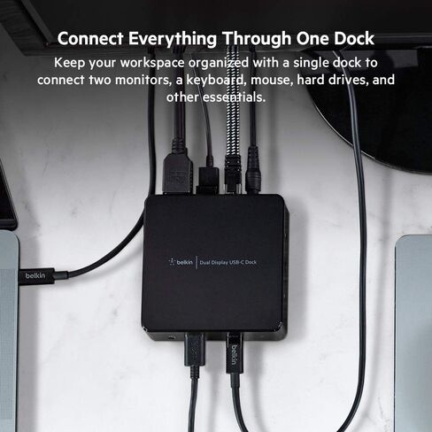 Belkin USB-C Dual Display Docking Station - Type-C, USB 3.2 Gen 1, Black in Saudi Arabia