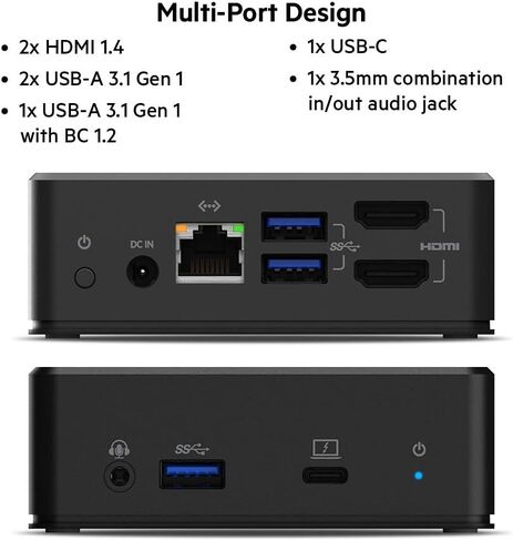 Belkin USB-C Dual Display Docking Station - Type-C, USB 3.2 Gen 1, Black in Saudi Arabia