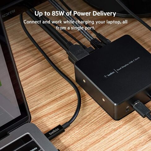 Belkin USB-C Dual Display Docking Station - Type-C, USB 3.2 Gen 1, Black in Saudi Arabia