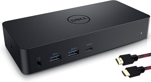 Dell Universal Dock D6000 عالية السرعة USB-C و USB 3.0 محطة الإرساء | Triple 4K Display Support | HDMI ، 2x DisplayPort ، USB-C PowerShare ، Ethernet | متوافق مع Windows & Mac | مع كابل HDMI in Saudi Arabia