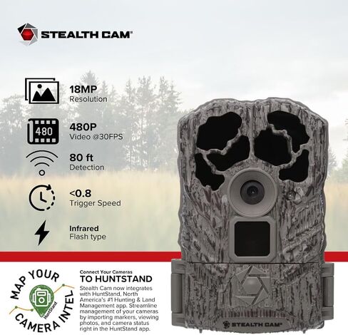 Stealth Cam Browtine 18MP Digital Trail Camera Combo with SD Card and Batteries Bundle with Focus Card Reader (4 Pack) in Saudi Arabia
