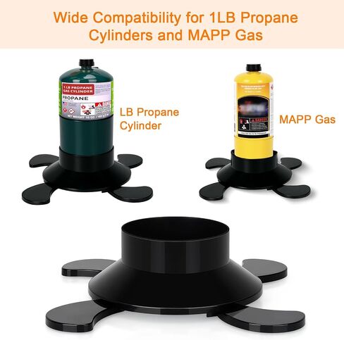 2 Pack Propane Tank Holder, Portable Propane Tank Stand Cylinder Base for 1lb/MAPP Gas Cylinders,Foldable Small Fuel Gas Bottle Stabilizer,Accessory for Camping Stoves Heaters Burners Torches Lanterns in Saudi Arabia
