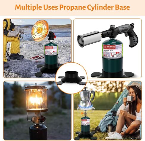 2 Pack Propane Tank Holder, Portable Propane Tank Stand Cylinder Base for 1lb/MAPP Gas Cylinders,Foldable Small Fuel Gas Bottle Stabilizer,Accessory for Camping Stoves Heaters Burners Torches Lanterns in Saudi Arabia
