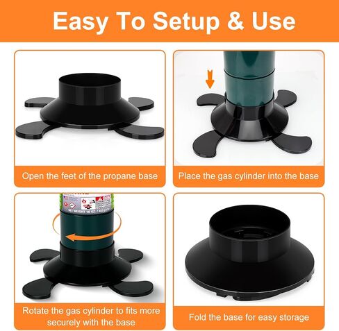 2 Pack Propane Tank Holder, Portable Propane Tank Stand Cylinder Base for 1lb/MAPP Gas Cylinders,Foldable Small Fuel Gas Bottle Stabilizer,Accessory for Camping Stoves Heaters Burners Torches Lanterns in Saudi Arabia