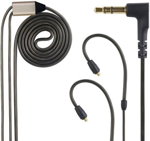 خط سلك ملحق كابل الصوتية Eleplacement ل sennheiser ie200 ie300 ie600 ie900 AKG N5005 سماعات الرأس ، ملحقات سماعة الرأس (موصل 3.5 مم مع الميكروفون) in Saudi Arabia