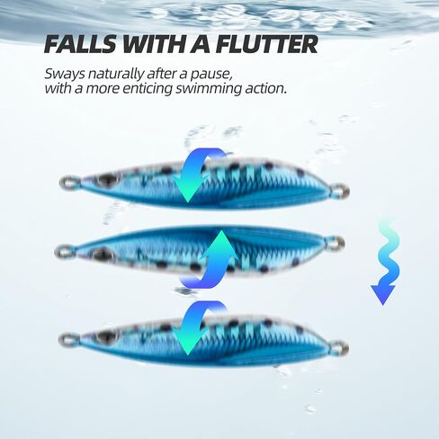 Rattle Jigging Spoons Fishing Lures – 3PCS Hard Baits, 3 Unique Styles – Sinking Vibration Bait for Bass, Pike, Trout – Freshwater & Saltwater Fishing Lure Set in Kuwait