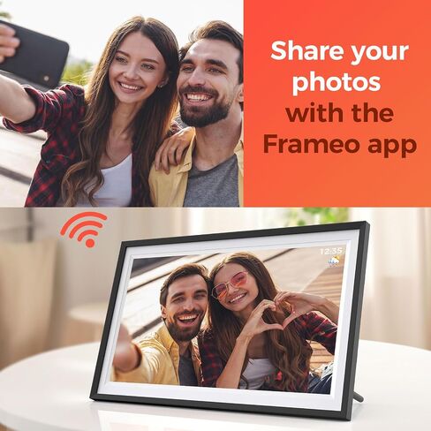 Digital Picture Frame,15.6 Inch Large Frameo Digital Photo Frame WiFi, 32GB,1920 * 1080 IPS HD Touch Screen,Tabletop&Wall-Mounted,Digital Frame Share Photos and Videos via Frameo App in Kuwait