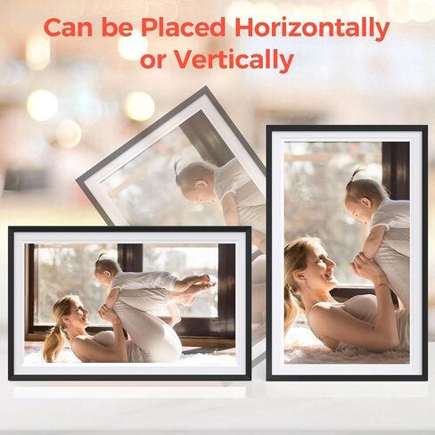 Digital Picture Frame,15.6 Inch Large Frameo Digital Photo Frame WiFi, 32GB,1920 * 1080 IPS HD Touch Screen,Tabletop&Wall-Mounted,Digital Frame Share Photos and Videos via Frameo App in Kuwait