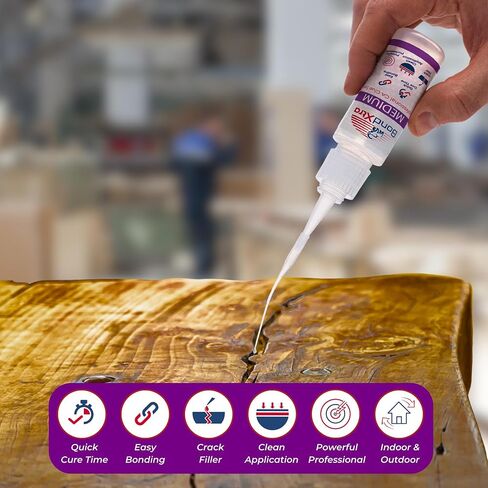 BondXtra Thick Viscosity 4 oz. Premium CA Glue for Woodworking with Extra Bottles, Caps and Microtips, Super Glue Kit for Woodturning, Plastic, Wood and DIY Craft in Saudi Arabia