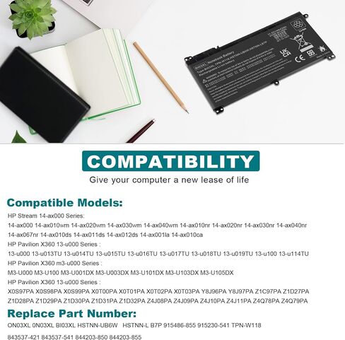 TREE.NB BI03XL 0N03XL 844203-850 844203-855 Laptop Battery for HP Pavilion X360 m3-u m3-u001dx 13-u HSTNN-UB6W HSTNN-LB7P 915486-855 915230-541 Battery for HP Stream 14-ax000 14-ax010wm in Saudi Arabia