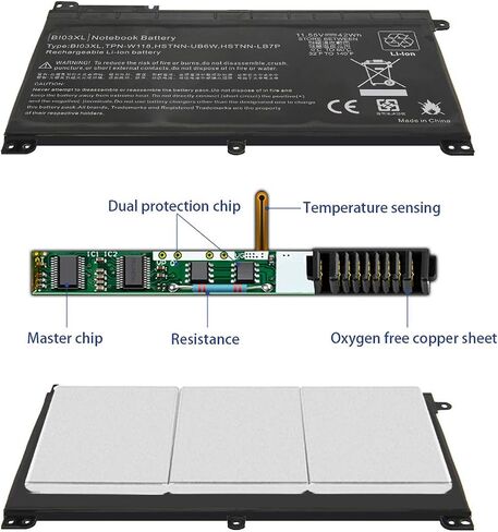 TREE.NB BI03XL 0N03XL 844203-850 844203-855 Laptop Battery for HP Pavilion X360 m3-u m3-u001dx 13-u HSTNN-UB6W HSTNN-LB7P 915486-855 915230-541 Battery for HP Stream 14-ax000 14-ax010wm in Saudi Arabia