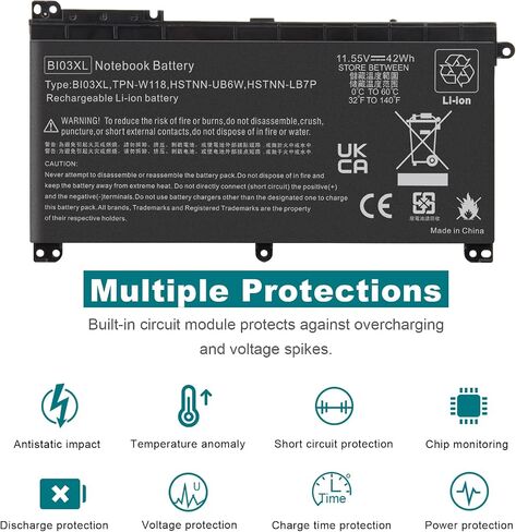 TREE.NB BI03XL 0N03XL 844203-850 844203-855 Laptop Battery for HP Pavilion X360 m3-u m3-u001dx 13-u HSTNN-UB6W HSTNN-LB7P 915486-855 915230-541 Battery for HP Stream 14-ax000 14-ax010wm in Saudi Arabia
