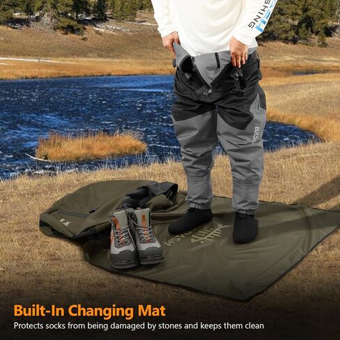 BASSDASH WADER BAG قابلة للطي مع تغيير حزام كتف حصيرة مخزنة شبكية لتخزين الحذاء لصيد السفر المشي لمسافات طويلة 27.9 "L x 5.9" W x 17.7 "H FP08 in Saudi Arabia
