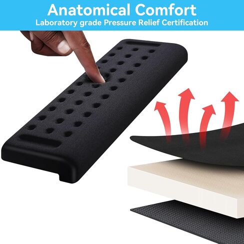 L-Shaped Desk Edge Rest Set (2-Piece) - Ergonomic Memory Foam Support for Wrist, Forearm & Elbow Comfort - Non-Slip, Adjustable Design in Saudi Arabia