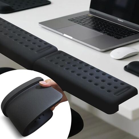 L-Shaped Desk Edge Rest Set (2-Piece) - Ergonomic Memory Foam Support for Wrist, Forearm & Elbow Comfort - Non-Slip, Adjustable Design in Saudi Arabia