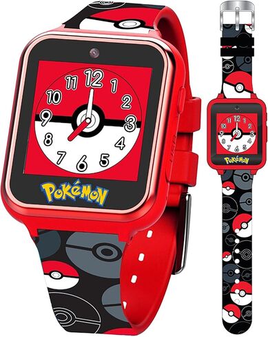 Accutime Pokemon Pokeball Touchnen Kids Watch Smart Watch - لعبة Red Interactive Educational Toy Watch مع الكاميرا ، الإنذار ، الآلة الحاسبة للأولاد والبنات - POK4230AZ in Kuwait