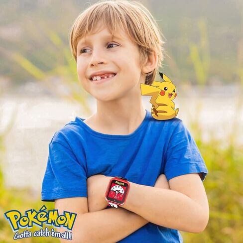 Accutime Pokemon Pokeball Touchnen Kids Watch Smart Watch - لعبة Red Interactive Educational Toy Watch مع الكاميرا ، الإنذار ، الآلة الحاسبة للأولاد والبنات - POK4230AZ in Kuwait