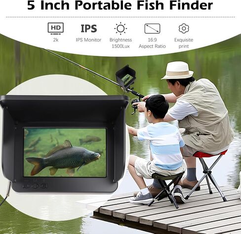 Underwater Fishing Camera, Waterproof, Fishing Camera with Infrared Night Vision Light, Portable Fish Finder with 98ft Cable and Upgraded HD Lens for Ice Lake Boat Kayak Fishing in Saudi Arabia