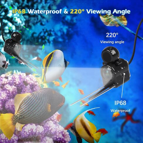 Underwater Fishing Camera, Waterproof, Fishing Camera with Infrared Night Vision Light, Portable Fish Finder with 98ft Cable and Upgraded HD Lens for Ice Lake Boat Kayak Fishing in Saudi Arabia