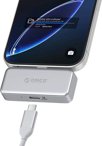 ORICO FlashPod 64GB Aluminum Alloy Portable SSD with PD 100W Fast Charging, Direct Plug Design, 90MB/s External Solid State Drive, Reliable Storage for iPhone 16/15, Tablets & Laptops - S5 in Saudi Arabia