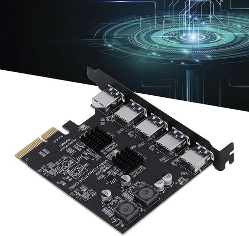 بطاقة توسيع PCI Express ، USB 3.2 GEN 2 5 المنفذ من النوع A ASM3142 10GBPS للكمبيوتر الشخصي مع معدل سريع مستقر ، على التيار in Saudi Arabia