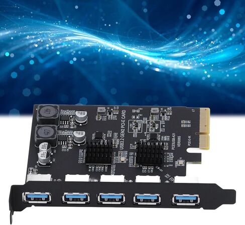 بطاقة توسيع PCI Express ، USB 3.2 GEN 2 5 المنفذ من النوع A ASM3142 10GBPS للكمبيوتر الشخصي مع معدل سريع مستقر ، على التيار in Saudi Arabia