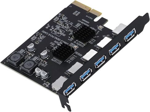 بطاقة توسيع PCI Express ، USB 3.2 GEN 2 5 المنفذ من النوع A ASM3142 10GBPS للكمبيوتر الشخصي مع معدل سريع مستقر ، على التيار in Saudi Arabia