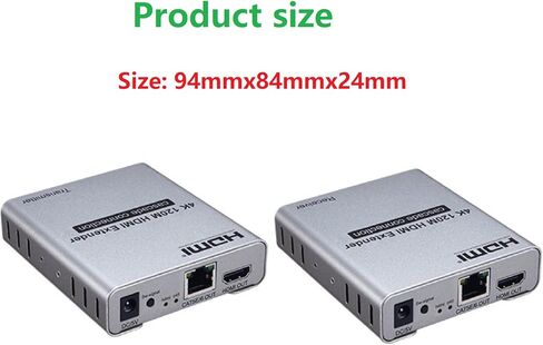 ZEZEFUFU HDMI Extender Over Cat5e/6 RJ45 Ethernet Cable, Up to 120M 4K@30HZ HDMI Splitter Extension Video Audio Transmitter Support Laptop DVD TV Accessory New in Saudi Arabia