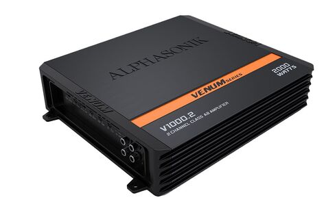 Alphasonik V500.2 Venum Series 1000 Watts Max 2-channel Car AMP مع رقاقة محطات الطاقة 4-Way Confern in Kuwait