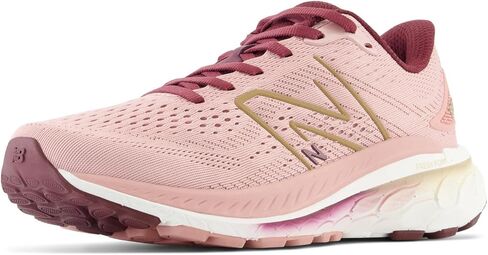New Balance Women's Fresh Foam X 860 V13, Pink Moon/Nb Burgundy, 8.5 in Saudi Arabia