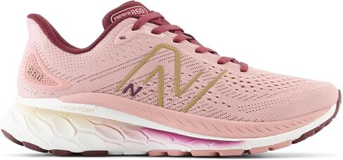 New Balance Women's Fresh Foam X 860 V13, Pink Moon/Nb Burgundy, 8.5 in Saudi Arabia