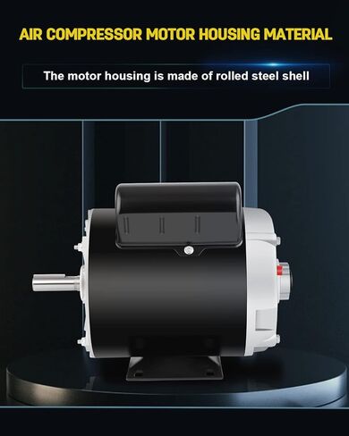 محرك كهربائي لضاغط الهواء، 5SPL HP 3450 دورة في الدقيقة، مرحلة واحدة 230 فولت، 56 إطارًا 5/8 بوصة، عمود مفتاح 60 هرتز، دوران CCW للخدمة التجارية، طول العمود 1.88 لضواغط الهواء in Kuwait