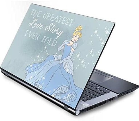 Skinit Decal Laptop Skin Compatible with Generic 16in Laptop (13.4in X 9.26in) - Officially Licensed Disney Cinderella Greatest Love Story Ever Told Design in Saudi Arabia
