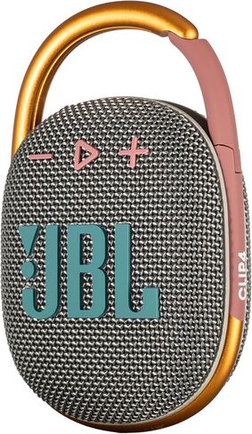 مقطع JBL 4 مكبر صوت بلوتوث المحمول مع Carabiner المدمج | مكبرات الصوت اللاسلكية المضادة للماء IP67 للسفر والهواء الطلق | صوت جريء ، عمر بطارية طويل (أزرق) + محول USB + قطعة قماش من الألياف الدقيقة in Kuwait