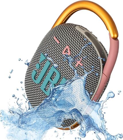 مقطع JBL 4 مكبر صوت بلوتوث المحمول مع Carabiner المدمج | مكبرات الصوت اللاسلكية المضادة للماء IP67 للسفر والهواء الطلق | صوت جريء ، عمر بطارية طويل (أزرق) + محول USB + قطعة قماش من الألياف الدقيقة in Kuwait