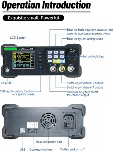 Satellite Finder, ET3320C/ET3340C Digital DDS Signal Generator Waveform Generator Pulse Signal Source 300MSa/s Frequency Meter AM/FM/PM Modulation Function for Adjusting Sat Dish(3320C 20MHz) in Saudi Arabia