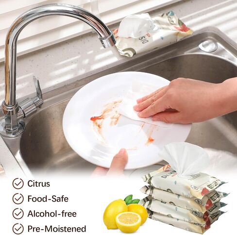 7 Pack Camping Dish Wipes Travel Dish Soap Cruise Cleaning Essentials 140 Count Mini Cleaning Soap Travel Size Portable Camping Personal Care Products in Saudi Arabia