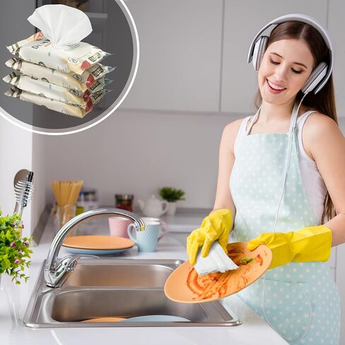 7 Pack Camping Dish Wipes Travel Dish Soap Cruise Cleaning Essentials 140 Count Mini Cleaning Soap Travel Size Portable Camping Personal Care Products in Saudi Arabia
