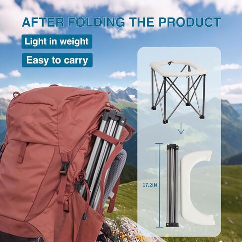 Portable Toilet for Camping Toulet Foldable Porta Potty for Adults Toilet Seat for Outdoor Travel in Saudi Arabia