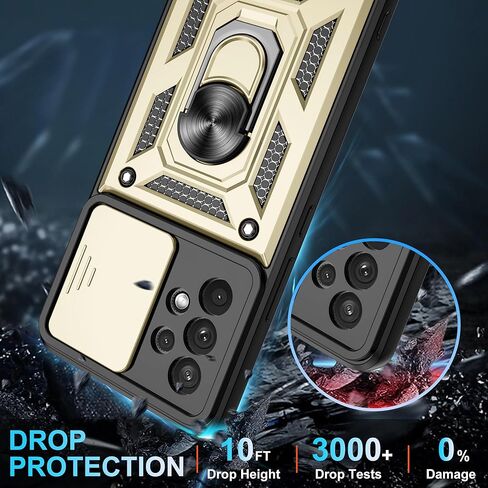 بالنسبة إلى Samsung Galaxy A53 5G Case مع 2 حامي شاشة HD + غطاء الكاميرا الشريحة ، و 360 درجة من RING Ring Ring [GLAINT STROWRACKPRAIN in Kuwait