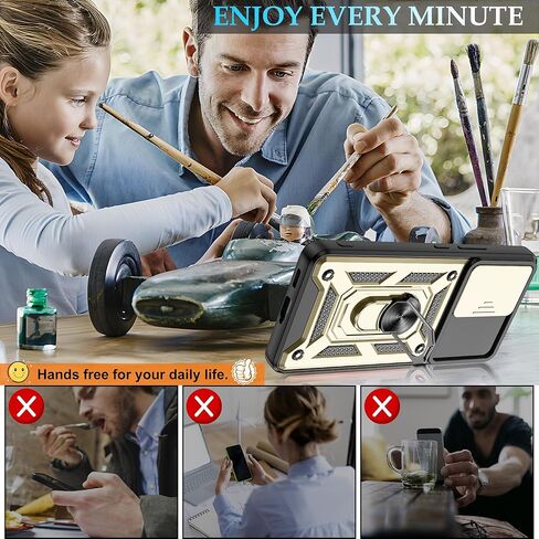 بالنسبة إلى Samsung Galaxy A53 5G Case مع 2 حامي شاشة HD + غطاء الكاميرا الشريحة ، و 360 درجة من RING Ring Ring [GLAINT STROWRACKPRAIN in Kuwait