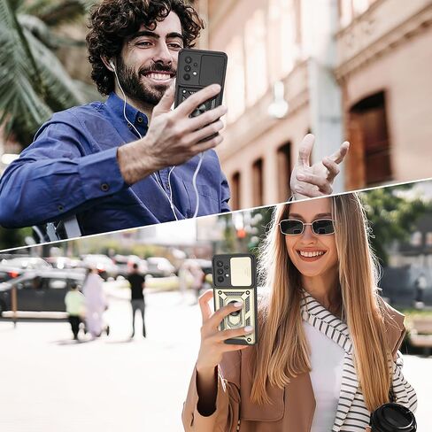 بالنسبة إلى Samsung Galaxy A53 5G Case مع 2 حامي شاشة HD + غطاء الكاميرا الشريحة ، و 360 درجة من RING Ring Ring [GLAINT STROWRACKPRAIN in Kuwait