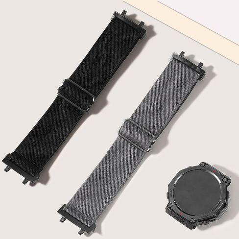 نايلون نطاقات متوافقة مع Amazfit Trex 3 Watch Band ، Flastic Watch Band for Trex 3 ، نطاقات مراقبة بديلة متينة للرجال (2 عبوة) in Kuwait