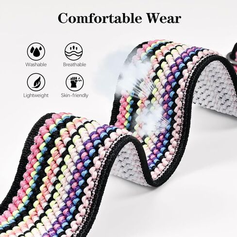 نايلون نطاقات متوافقة مع Amazfit Trex 3 Watch Band ، Flastic Watch Band for Trex 3 ، نطاقات مراقبة بديلة متينة للرجال (2 عبوة) in Kuwait